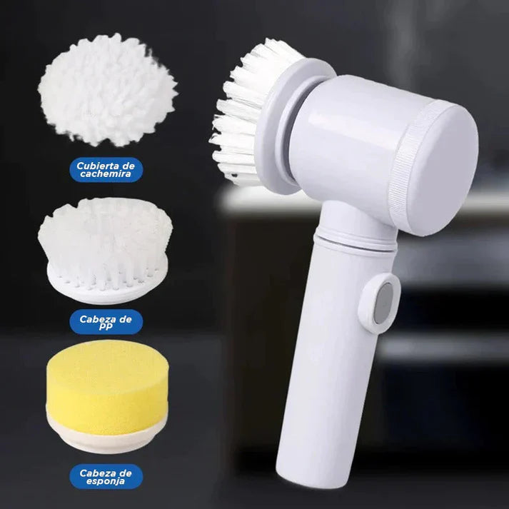 Cepillo de Limpieza SpinPro Clean 5X + Guía Exprés: 25 Trucos de Limpieza