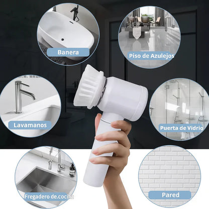 Cepillo de Limpieza SpinPro Clean 5X + Guía Exprés: 25 Trucos de Limpieza