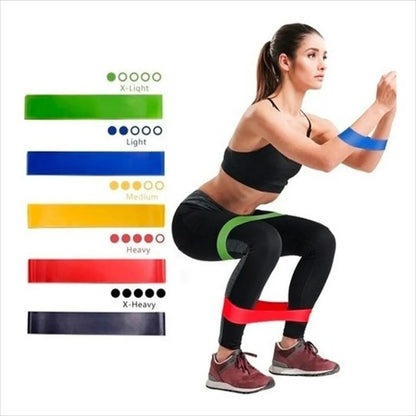 Set 5 Niveles Bandas Elásticas Ejercicio Resistencia Kit
